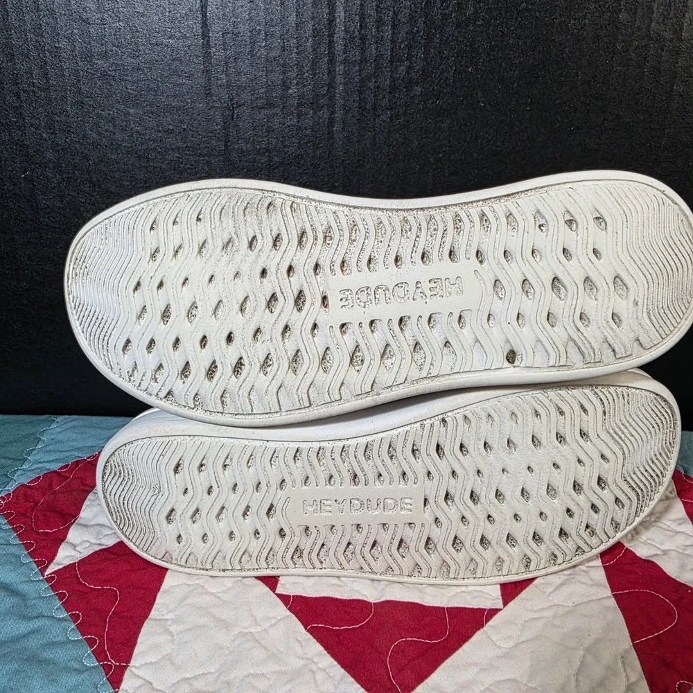 Hey Dude Wendy Rise Loafers Womens 8 Grey Platform Slip‎ On Shoes